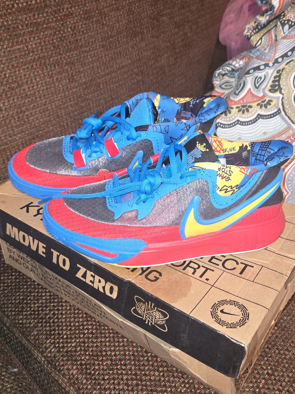 Nike Men's Multicolor Running Shoes - Blue, Red, Yellow